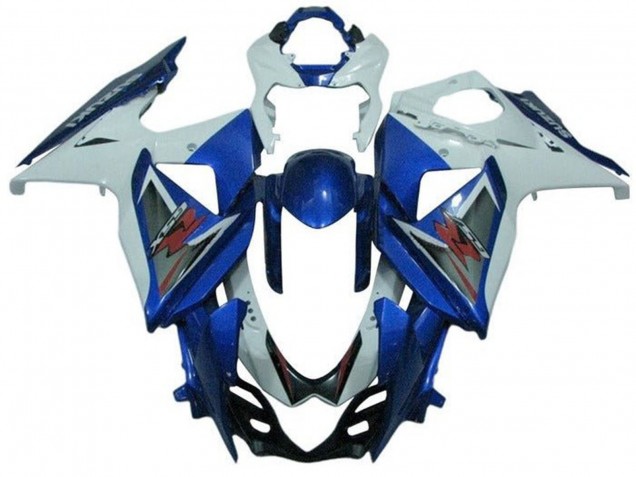Erschwingliche Suzuki GSXR 1000 Motorrad Verkleidung 2009-2016 - Weiss Blau Silber