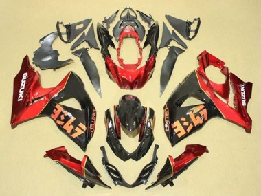 Erschwingliche Suzuki GSXR 1000 Motorrad Verkleidung Kit 2009-2016 - Rot Schwarz