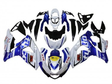 Erschwingliche Suzuki GSXR 1000 Motorrad Verkleidung 2009-2016 - Weiss Blau Gelb Schwarz Tyco