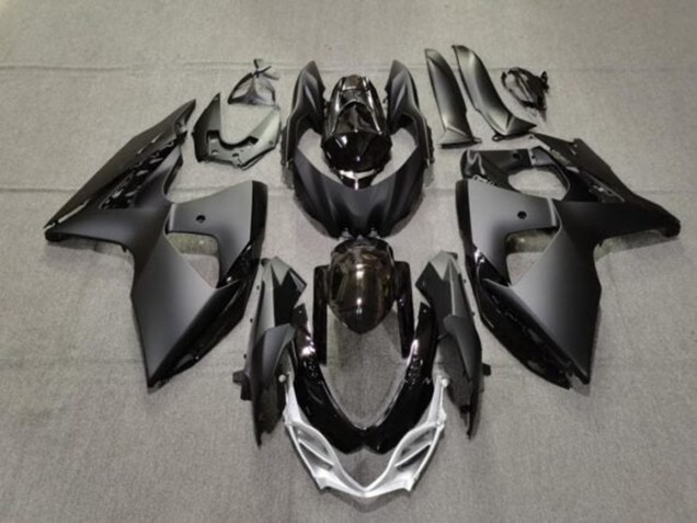 Erschwingliche Suzuki GSXR 1000 Motorrad Verkleidung 2009-2016 - Matt Schwarz Glanzendes Schwarz Silber
