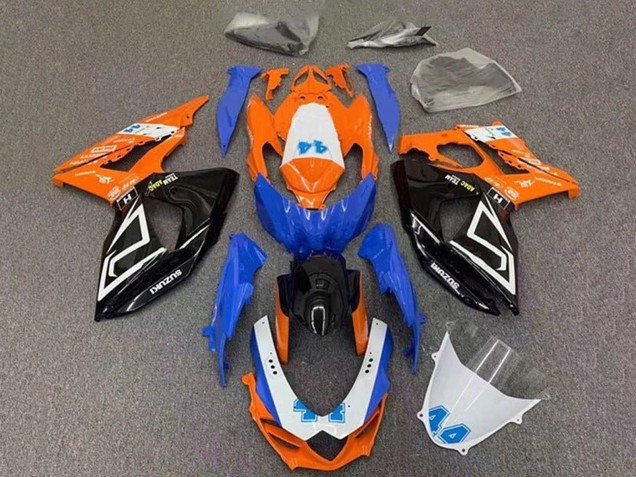 Erschwingliche Suzuki GSXR 1000 Motorrad Verkleidung 2009-2016 - Orange Blau Schwarz