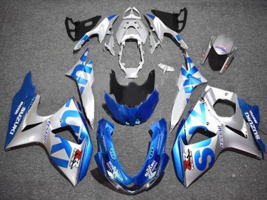 Erschwingliche Suzuki GSXR 1000 Motorrad Verkleidung 2009-2016 - Silber Blau
