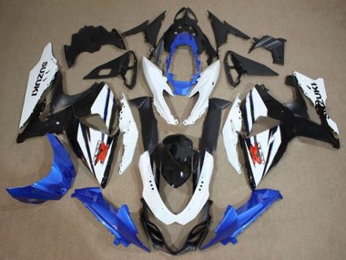 Erschwingliche Suzuki GSXR 1000 Motorrad Verkleidungen Kit 2009-2016 - Weiss Blau Schwarz