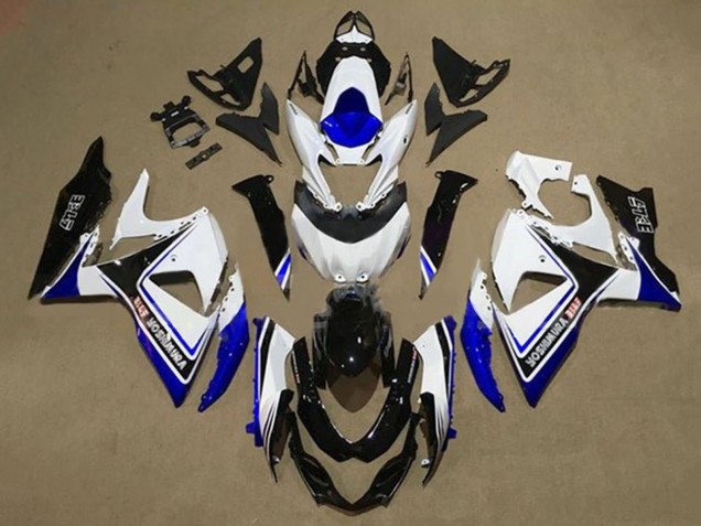 Erschwingliche Suzuki GSXR 1000 Motorrad Verkleidung 2009-2016 - Weiss Blau Schwarz Yoshimura