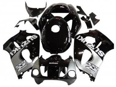 Erschwingliche Suzuki GSXR 600 / GSXR 750 Motorrad Verkleidung 1996-2000 - Schwarz Silber