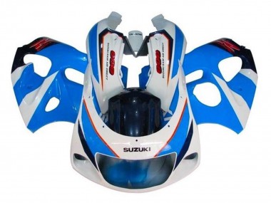 Erschwingliche Suzuki GSXR 600 / GSXR 750 Motorrad Verkleidung 1996-2000 - Blau Weiss Rot