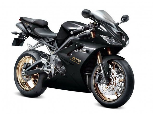 Erschwingliche Triumph Daytona 675 Triple Motorrad Verkleidung 2006-2008 - Glanzendes Schwarz