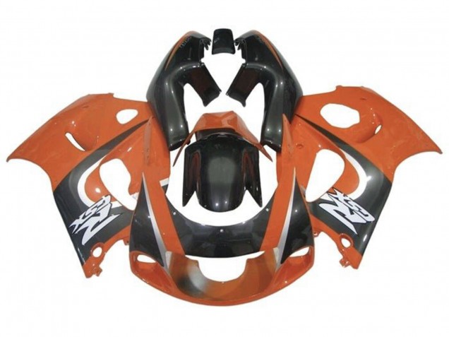 Erschwingliche Suzuki GSXR 600 / GSXR 750 Motorrad Verkleidung 1996-2000 - Orange Schwarz