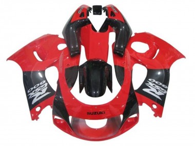 Erschwingliche Suzuki GSXR 600 / GSXR 750 Motorrad Verkleidung 1996-2000 - Rot Schwarz Grau