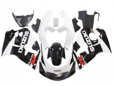Erschwingliche Suzuki GSXR 600 / GSXR 750 Motorrad Verkleidung 1996-2000 - Weiss Schwarz Rot