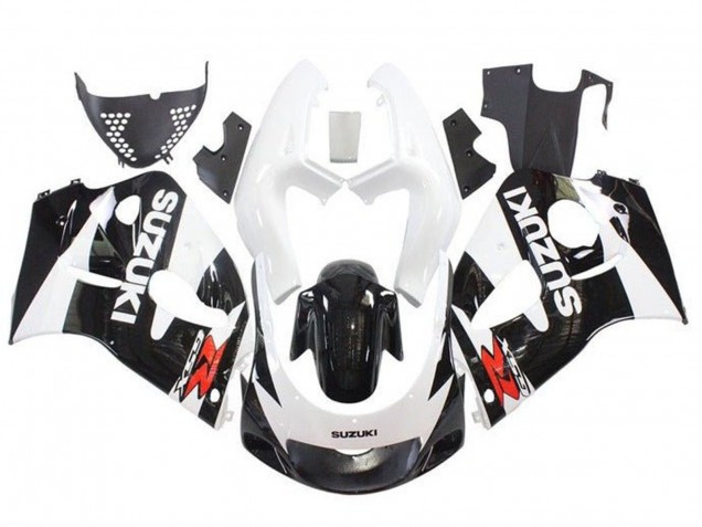 Erschwingliche Suzuki GSXR 600 / GSXR 750 Motorrad Verkleidung 1996-2000 - Weiss Schwarz Rot