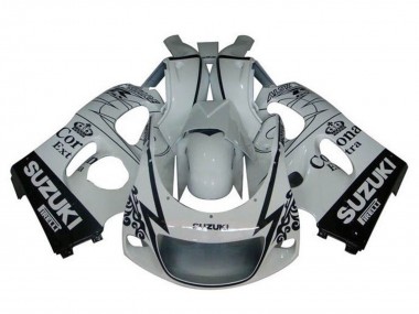 Erschwingliche Suzuki GSXR 600 / GSXR 750 Motorrad Verkleidung 1996-2000 - Weiss Schwarz Tribal Corona