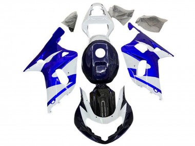 Erschwingliche Suzuki GSXR 600 / GSXR 750 Motorrad Verkleidung 2001-2003 - Weiss Blau Schwarz
