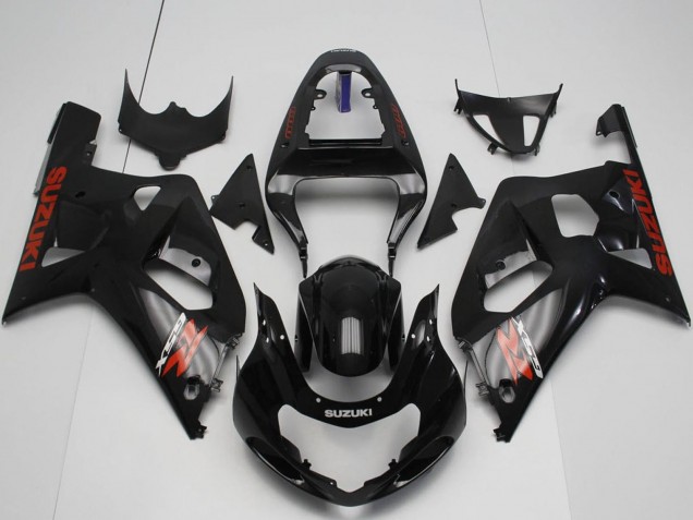 Erschwingliche Suzuki GSXR 600 / GSXR 750 Motorrad Verkleidung 2001-2003 - Glanzendes Schwarz Rot