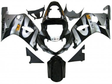 Erschwingliche Suzuki GSXR 600 / GSXR 750 Motorrad Verkleidung 2001-2003 - Silber Schwarz Gelb