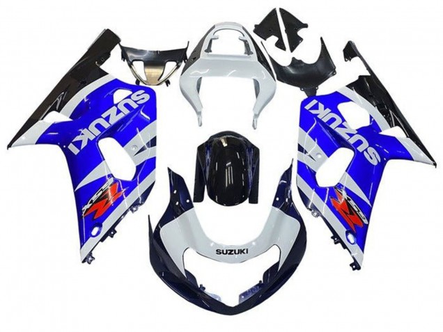 Erschwingliche Suzuki GSXR 600 / GSXR 750 Motorrad Verkleidung 2001-2003 - Weiss Blau Glanzendes Schwarz Rot