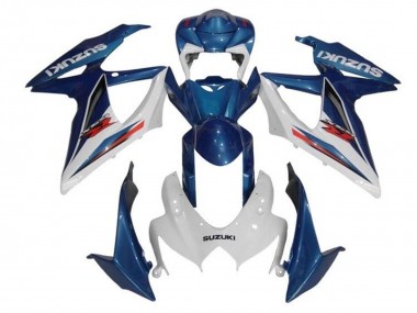 Erschwingliche Suzuki GSXR 600 / GSXR 750 Motorrad Verkleidung 2008-2010 - Blau Weiss Rot