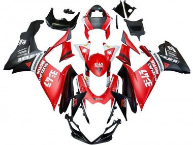 Erschwingliche Suzuki GSXR 600 / GSXR 750 Motorrad Verkleidung 2011-2024 - Rot Weiss Schwarz Motul