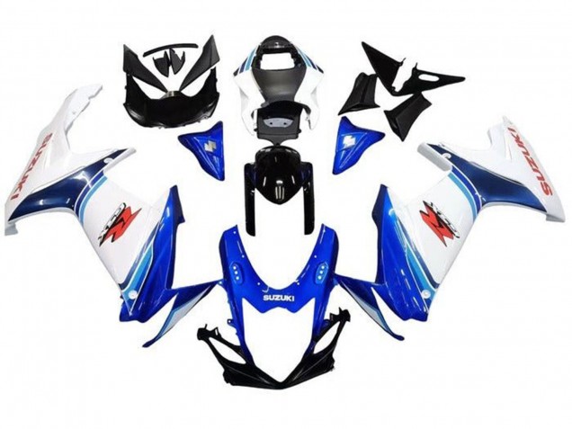 Erschwingliche Suzuki GSXR 600 / GSXR 750 Motorrad Verkleidung 2011-2024 - Weiss Blau Glanzendes Schwarz Rot