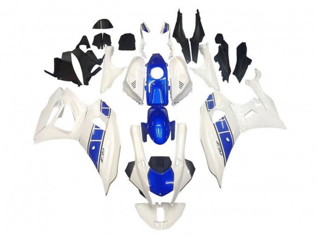 Erschwingliche Yamaha YZF R7 Motorrad Verkleidung 2021-2024 - Weiss Blau Streifen