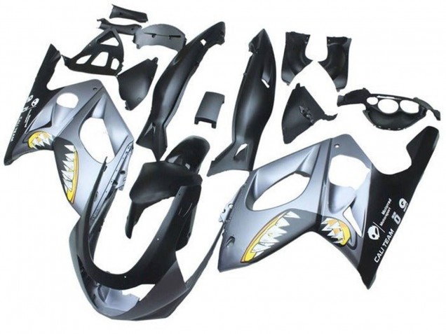 Erschwingliche Yamaha YZF600R Thundercat Motorrad Verkleidung 1996-2007 - Matt Schwarz Grau Hai