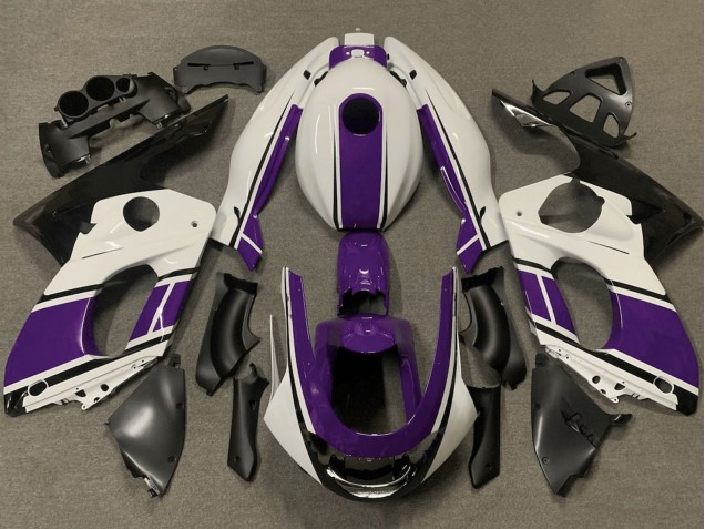 Erschwingliche Yamaha YZF600R Thundercat Motorrad Verkleidung 1996-2007 - Weiss Lila Schwarz