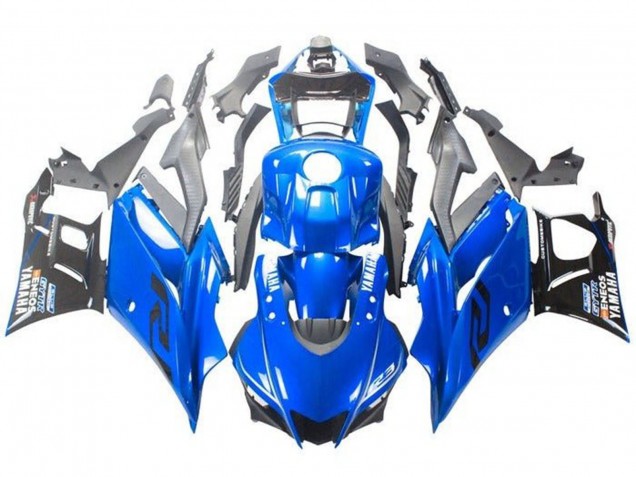 Erschwingliche Yamaha YZF R3/R25 Motorrad Verkleidung 2019-2021 - Blau Schwarz