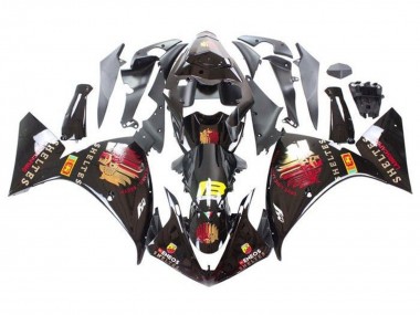 Erschwingliche Yamaha YZF 1000 R1 Motorrad Verkleidung 2009-2011 - Glanzendes Schwarz Rot Gelb Sheltes