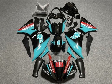 Erschwingliche Yamaha YZF 1000 R1 Motorrad Verkleidung 2009-2011 - Glanzendes Schwarz Hellblau Rot Petronas