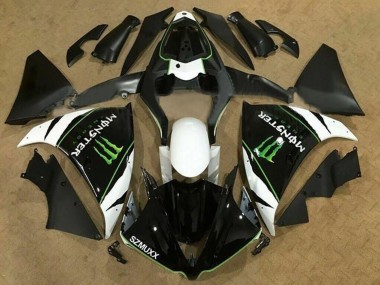 Erschwingliche Yamaha YZF 1000 R1 Motorrad Verkleidung 2009-2011 - Weiss Schwarz Grun Monster Energy