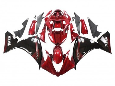 Erschwingliche Yamaha YZF 1000 R1 Motorrad Verkleidung 2009-2011 - Rot Glanzendes Schwarz