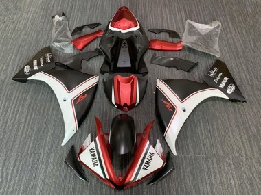 Erschwingliche Yamaha YZF 1000 R1 Motorrad Verkleidung 2009-2011 - Weiss Rot Matt Schwarz