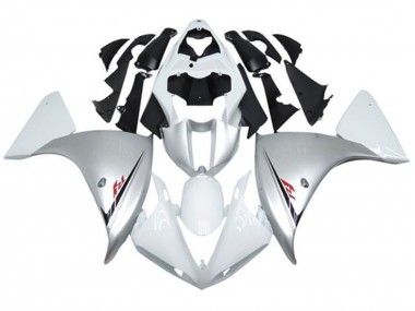 Erschwingliche Yamaha YZF 1000 R1 Motorrad Verkleidung 2009-2011 - Weiss Silber Schwarz