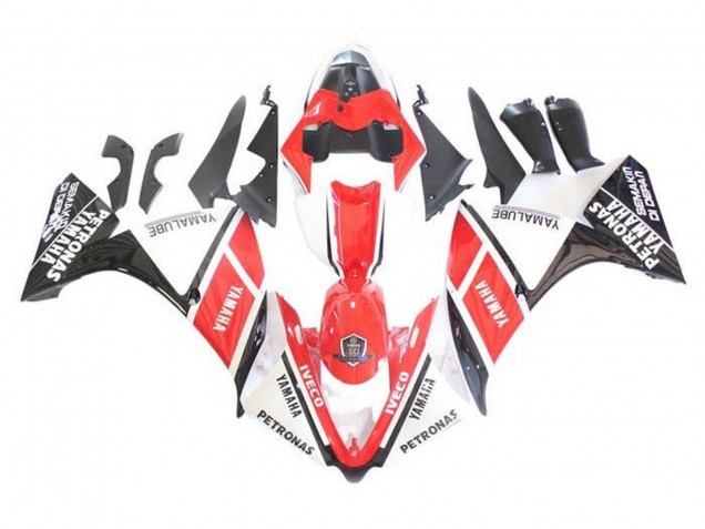 Erschwingliche Yamaha YZF 1000 R1 Motorrad Verkleidung 2009-2011 - Weiss Rot Schwarz Petronas