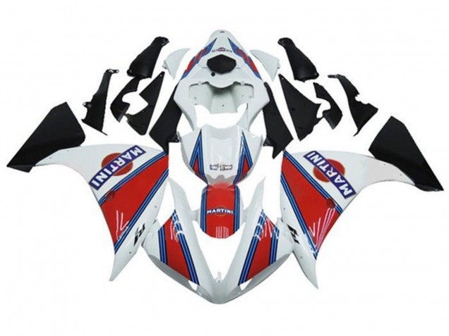 Erschwingliche Yamaha YZF 1000 R1 Motorrad Verkleidung 2009-2011 - Weiss Rot Blau Schwarz Martini