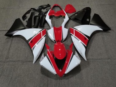 Erschwingliche Yamaha YZF 1000 R1 Motorrad Verkleidung 2012-2014 - Rot Weiss Matt Schwarz