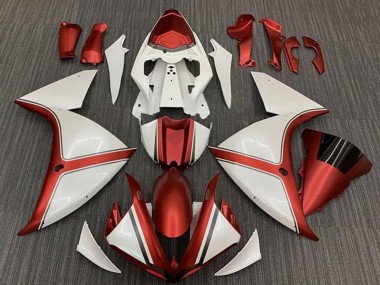 Erschwingliche Yamaha YZF 1000 R1 Motorrad Verkleidung 2012-2014 - Weiss Orange