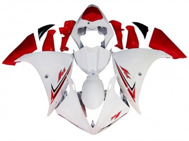 Erschwingliche Yamaha YZF 1000 R1 Motorrad Verkleidung 2012-2014 - Weiss Rot