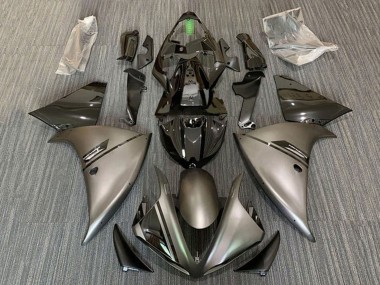 Erschwingliche Yamaha YZF 1000 R1 Motorrad Verkleidung 2012-2014 - Matt Grau Glanzendes Schwarz
