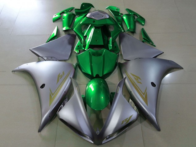 Erschwingliche Yamaha YZF 1000 R1 Motorrad Verkleidung 2012-2014 - Matt Silber Grun