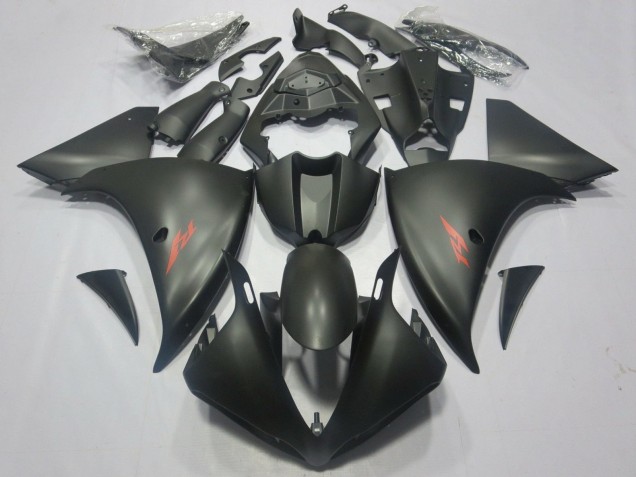 Erschwingliche Yamaha YZF 1000 R1 Motorrad Verkleidung 2012-2014 - Matt Schwarz Rot Aufkleber