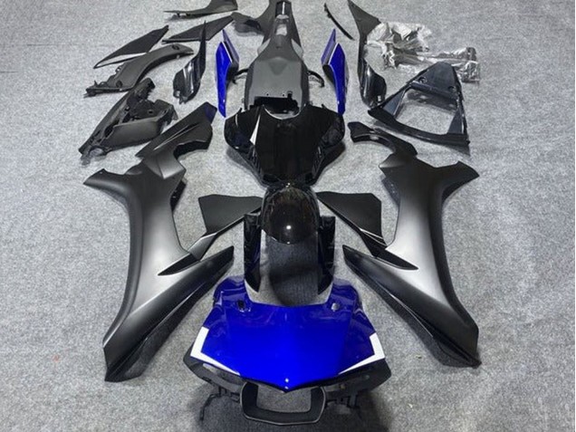 Erschwingliche Yamaha YZF 1000 R1 Motorrad Verkleidung 2015-2019 - Matt Schwarz Glanzendes Schwarz Blau Weiss
