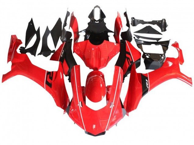 Erschwingliche Yamaha YZF 1000 R1 Motorrad Verkleidung 2015-2019 - Rot Schwarz Weiss Streifen