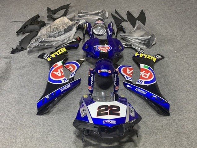 Erschwingliche Yamaha YZF 1000 R1 Motorrad Verkleidung 2015-2019 - Blau Weiss Schwarz Rot Pata 22
