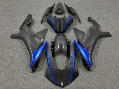 Erschwingliche Yamaha YZF 1000 R1 Motorrad Verkleidung 2015-2019 - Kunst Carbonfaser Blau