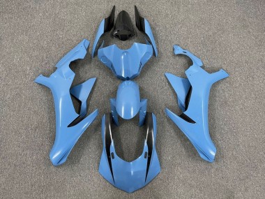 Erschwingliche Yamaha YZF 1000 R1 Motorrad Verkleidung 2015-2019 - Hellblau Glanzendes Schwarz