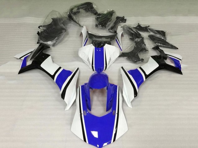 Erschwingliche Yamaha YZF 1000 R1 Motorrad Verkleidung 2015-2019 - Weiss Blau Schwarz