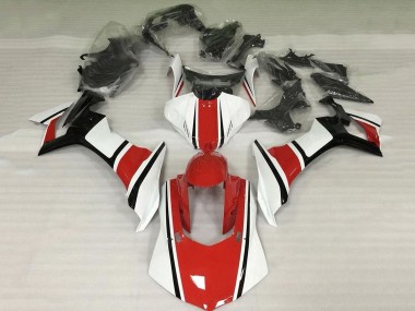 Erschwingliche Yamaha YZF 1000 R1 Motorrad Verkleidung 2015-2019 - Weiss Rot Schwarz