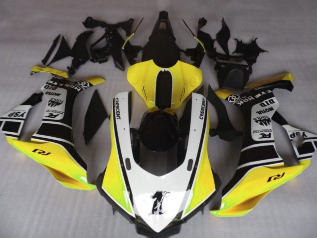 Erschwingliche Yamaha YZF 1000 R1 Motorrad Verkleidung 2015-2019 - Gelb Weiss Schwarz