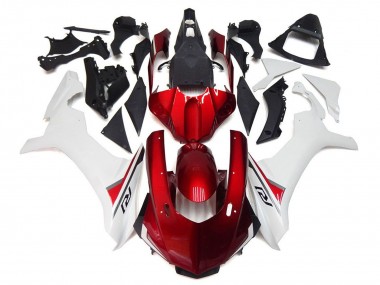 Erschwingliche Yamaha YZF 1000 R1 Motorrad Verkleidung 2015-2019 - Weiss Rot Schwarz